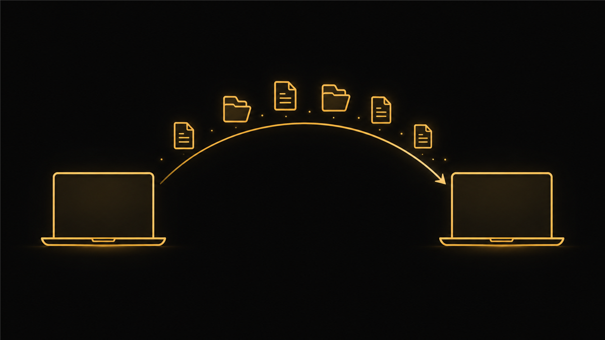 Diagrama de transferencia de archivos entre PCs